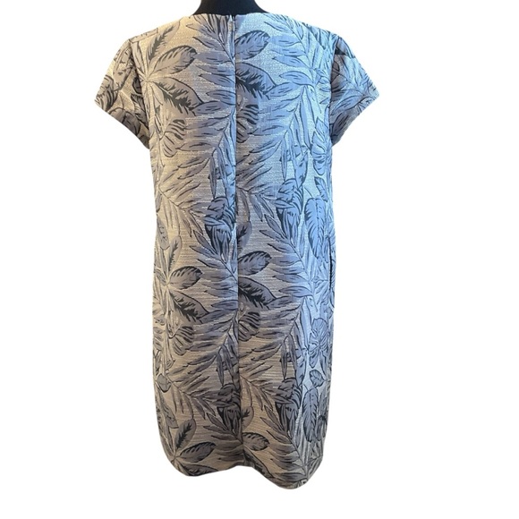 J.McLaughlin Francine Indigo Leaflet Jacquard Shift Dress L NWT - Picture 4 of 9